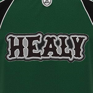Camiseta Deportiva HEALY Verde y Negra con Contraste, Estilo Americano, Malla Transpirable, Cuello en V, Ligera, para Fútbol - Product Image 5