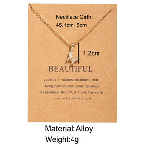 Collar <span class=keywords><strong>de</strong></span> tarjeta Vintage cadena fina delicado doble círculo y colgante <span class=keywords><strong>de</strong></span> mariposa collar <span class=keywords><strong>de</strong></span> joyería <span class=keywords><strong>de</strong></span> <span class=keywords><strong>amistad</strong></span> para regalo <span class=keywords><strong>de</strong></span> mujer - Product Image 6
