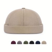 Chapeau sans bord uni rétro quatre saisons, tendance polyvalente, style urbain, pour adultes