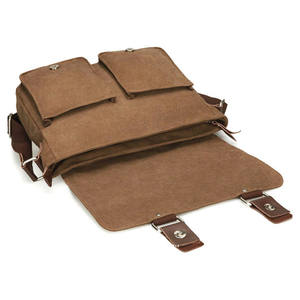 Op maat gemaakte vintage canvas schoudertas/crossbody tas voor heren, geschikt voor alle seizoenen, OEM/ODM ondersteund, effen patroon <span class=keywords><strong>XXN</strong></span> - Product Image 4