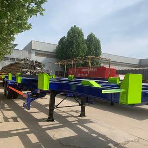 Semi-remorque squelette de <span class=keywords><strong>transport</strong></span> de conteneurs 2 essieux 40 pieds, haute qualité, <span class=keywords><strong>prix</strong></span> usine - Product Image 1