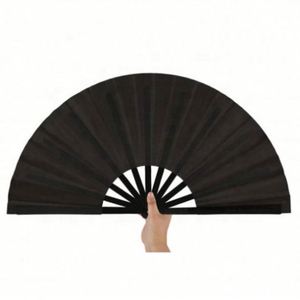 Abanico de Mano Grande de Plástico con Diseño de Seda para Kung Fu y Tai Chi, 33 cm, de Fabricantes Chinos, Color Rojo, para Recuerdos de Fiesta - Product Image 2