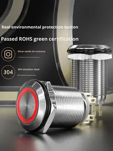 <span class=keywords><strong>สวิตช์</strong></span>ปุ่มกดโลหะ HBAN 19-30 มม. ซีรีส์กันน้ำระดับ IP65 พร้อมวงแหวนเรืองแสง แบบกดติดปล่อยดับ และแบบกดติดคงที่ พร้อมจอแสดงผล OLED - Product Image 3