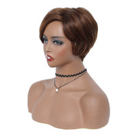 Wig Bob Lurus Tanpa Lem Murah Dengan Poni Pabrik 100% Rambut Asli Brasil Wig Rambut Manusia Buatan Mesin