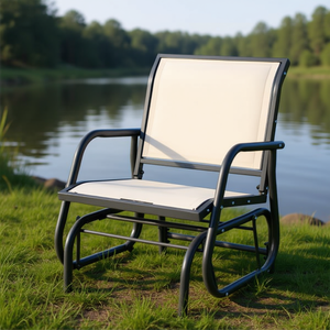 Chaise de pêche, chaise de jardin d'extérieur, en métal et tissu Oxford, confortable, mobilier de camping, design rectangulaire contemporain - Product Image 2