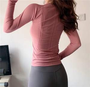 Women's Seamless Tech <b>Long</b> <b>Sleeve</b> <b>Top</b> | 4-Way <b>Stretch</b> Athletic Wear | One-Piece Yoga Shirt for Running Fitness - Product Image 2