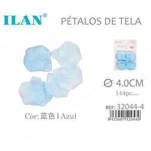 Petali di tessuto Ilan 4,0 cm blu per decorazione - Product Image 1