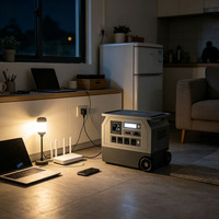 Station d'alimentation solaire portable UN38.3 MSDS 3000w Lifepo4, batterie de stockage d'énergie, alimentation pour le camping, les situations d'urgence et l'utilisation domestique