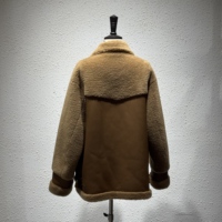Blouson Aviateur Femme en Fausse Fourrure Écologique Ice Fox, Style Hip Hop, avec Empiècements en Cuir PU, Col Rabattu, Chaud et Oversize pour l'Hiver
