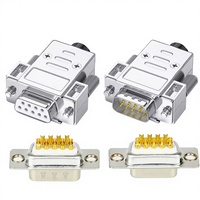 Kit de Conector de Puerto Serie de 9 Pines GW Mini Versión DB9 Macho/Hembra con Carcasa Metálica RS485 RS422 COM