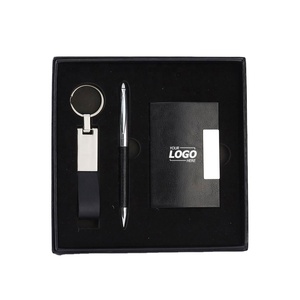 Executive <b>Gift</b> <b>Set</b>: Custom Keychains, Business Card Holder & Pen - Perfect Corporate Giveaway - Product Image 1