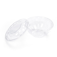 16oz 32oz Bol rond de petite taille de couleur claire Boîte à fruits jetable Matériau Pla Récipient pour aliments à emporter