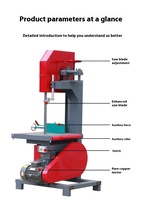 Scie à ruban verticale multifonctionnelle HZ Woodworking pour la découpe du bois rond