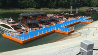 Plateforme flottante en HDPE, quai flottant, piston inclus, marque Botai, 500x500x400mm, durable, imperméable, protection UV