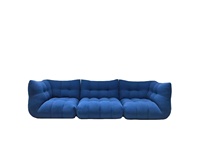 Canapé modulaire sectionnel en tissu crème style nuage, grand et moderne, bleu doux, pour salon