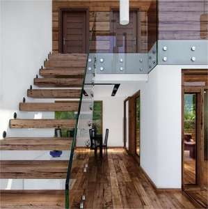 Villa abd avustralya standart düz merdiven <span class=keywords><strong>mono</strong></span> <span class=keywords><strong>stringer</strong></span> yüzer merdiven yüzer döşeme merdiven özelleştirmek - Product Image 4