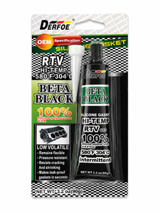 DERFOE RTV ซิลิโคนกาวติดปะเก็นเบต้าเกรย์ 3.2 ออนซ์ ทนความร้อนสูง 580 ° ข้อกำหนด OEM ของ F - Product Image 2