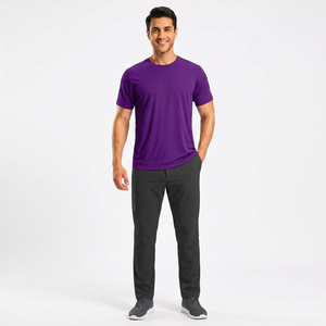 Elegant <b>Men</b> T Shirt High Quality Ringer Customized Product Blank O-neck <b>Stretch</b> Fabric T-shirt For <b>Men's</b> - Product Image 1