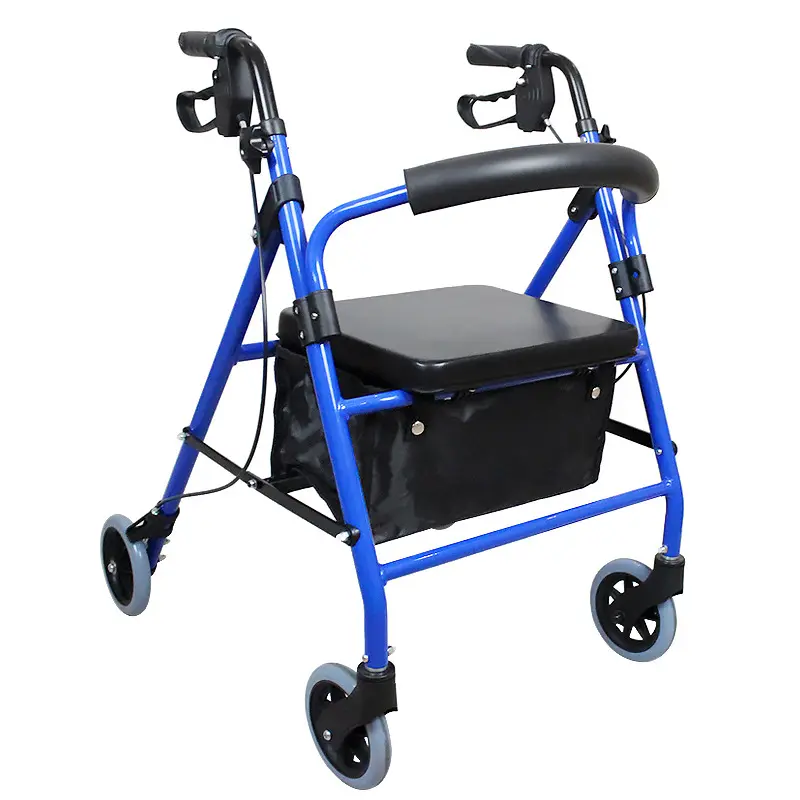 Andador de aleación de aluminio para personas mayores, equipo de rehabilitación médica para caminar, rodillo para discapacitados