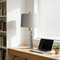 Lampe de table LED AC moderne personnalisée par les fabricants, avec abat-jour en tissu, éclairage de table intérieur à économie d'énergie pour la décoration de la maison