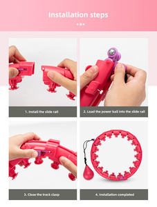 24 phần có thể điều chỉnh thể thao Hoops bụng eo mỏng tập thể dục có thể tháo rời hoola massage tập thể dục Hoop đào tạo giảm cân - Product Image 5