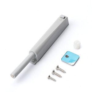 Door Catches And Door Closer JNT161 Gray <b>Plastic</b> Push Button Mechanism For <b>Wardrobe</b> Door Easy Installation - Product Image 2