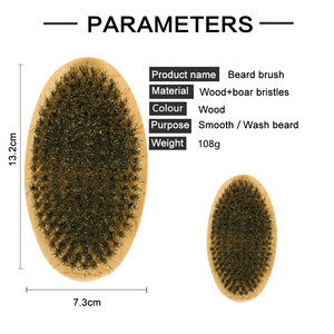 Brosses et peignes à barbe pour hommes, Logo personnalisé, organique, poils <span class=keywords><strong>de</strong></span> bobo, plage, en bois, noir, vente en gros, livraison gratuite - Product Image 6