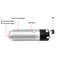 CNC LY Best 7.5KW CNC ATC Motor spindel ER20/ER32 Collet berpendingin air untuk penggilingan tugas berat kondisi baru bantalan CNC BT30