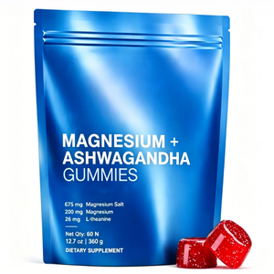 Gommose di Magnesio e Ashwagandha OEM ODM 10 in 1, Miscela di Magnesio con Ashwagandha per Supporto alla Calma e Rilassamento, 60 Pezzi - Product Image 1