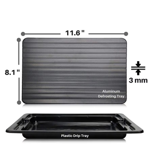 Aluminium Alloy Fast <b>Defrosting</b> Tray with Brush Tools for Thawing Frozen Meat Fish and Food - Product Image 5