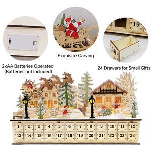 <span class=keywords><strong>Calendrier</strong></span> <span class=keywords><strong>de</strong></span> <span class=keywords><strong>l</strong></span>'<span class=keywords><strong>Avent</strong></span> en <span class=keywords><strong>bois</strong></span> avec 24 tiroirs découpés au laser, maison <span class=keywords><strong>de</strong></span> Noë<span class=keywords><strong>l</strong></span>, <span class=keywords><strong>village</strong></span> et éclairage pour cadeau <span class=keywords><strong>de</strong></span> Noë<span class=keywords><strong>l</strong></span> - Product Image 6