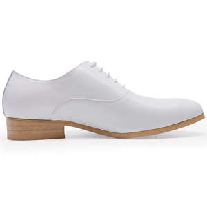 Zapatos de cuero blanco, piel de vacuno de primera calidad, zapatos formales británicos para hombre, zapatos formales para boda, zapatos de vestir y Oxfords - Product Image 4