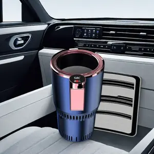 2 IN 1 Mini Car Fridge Warmer And Cooler Cup Travel Coffee Mug For Car Smart Touch With LED Display