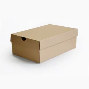 Boîte à rabat rigide pliable en papier Kraft, stockage d'étiquette privée, taille personnalisée, boîtes à chaussures en carton pour vente, vente en gros, livraison gratuite