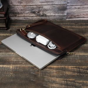 Funda Protectora de Piel Genuina para Laptop Apple, Portátil, de Viaje, con Interior Impermeable de Piel de Vaca, para el Nuevo MacBook Pro 14, Venta al Por Mayor - Product Image 5