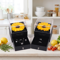 Cadeaux pour la fête des mères, boîtes rigides, fleurs simulées, collier tournesol, recyclable, cadeau pour la fête des mères, anniversaire, Saint-Valentin, anniversaire de mariage