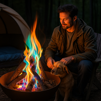 Poudre magique pour feu de camp, changement de couleur, sachets, prix d'usine, vente chaude pour foyer, cheminée, camping et nouveautés de fête
