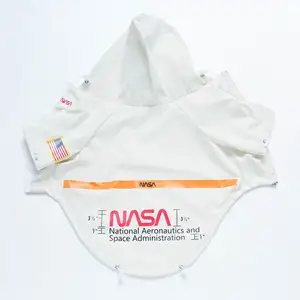 Hot Selling Luxury US Flag and NASA Logo Hoodie Windproof and Waterproof Reflective Pet Dog Show Coat for Fall Season