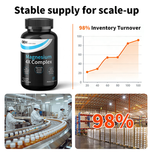 แคปซูลแมกนีเซียม 4X คอมเพล็กซ์ รับผลิตแบบ OEM แบรนด์ส่วนตัว พร้อมส่ง FBA จัดหาสินค้าจำนวนมากได้อย่างมั่นคง ผ่านการทดสอบ COA สำหรับผู้ขายบนแพลตฟอร์มอีคอมเมิร์ซ - Product Image 5
