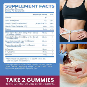 Oem/odm להתאמה אישית רזה gummies במשקל אבקת תוספת שומן צורב & תמיכת שינה לנשים & גברים - Product Image 2