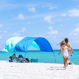 Tenda da Spiaggia Impermeabile a Energia Eolica con Tettoia Ombreggiante, Montaggio in 3 Minuti, 150 mq Ft. Tenda per 8 persone con assistenza al vento, leggera - Product Image 1