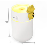Mini humidificateur USB mignon de chat de dessin animé et diffuseur d'huile essentielle en gros Portable ultrasonique comme promotion de cadeau pour l'hôtel et la voiture
