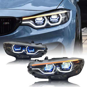 Ikon Style 2013-19 para <span class=keywords><strong>BMW</strong></span> 4 Series F32 <span class=keywords><strong>440i</strong></span> F33 F36 M3 F80 M4 F82 Faros delanteros LED mejorados Unidad de mano izquierda Plug and Play - Product Image 1