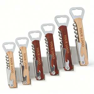 Tire-bouchon en bois de haute qualité avec poignée en bois, coffret cadeau, personnalisable pour mariage et fête, vente chaude - Product Image 1