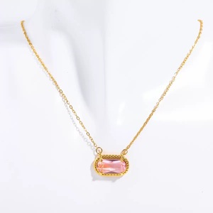 สร้อยคอหินธรรมชาติ KS 12 ราศี สร้อยคอสแตนเลสสตีลหรูหรา จี้คริสตัล - Product Image 5