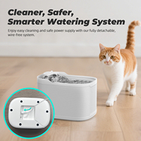 Fontaine à eau pour chat OEM 2,5 L en acier inoxydable, fontaine à eau automatique pour animaux de compagnie, fontaine à eau pour chats