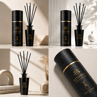 Diffuseur de parfum noir et or de luxe, personnalisation OEM/ODM, fabricant direct d'usine, solution de marque de parfum d'ambiance haut de gamme