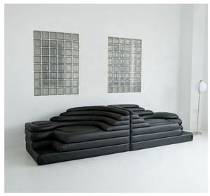 <span class=keywords><strong>Canapé</strong></span> Meijia Vintage Hill Terrace, luxe léger, cuir véritable, tissu façonné, moderne, simple, tendance, salon - Product Image 4