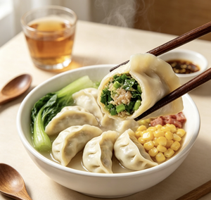 Dumplings de cebollino congelados, listos para cocinar, snack halal, comida callejera, venta al por mayor, Sudeste Asiático - Product Image 2