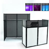 Bar DJ mobile pliable avec table de DJ LED pour événements, fêtes, mariages (TA101B)